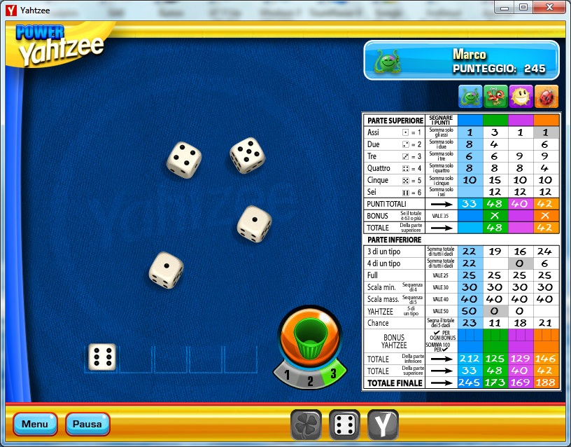 Yahtzee in italiano