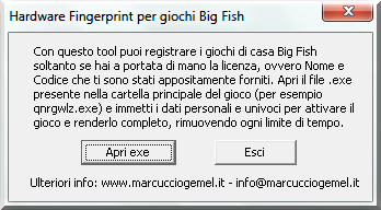 Hardware fingerprint Big Fish Games