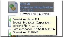 Dettagli libreiria btrez.dll