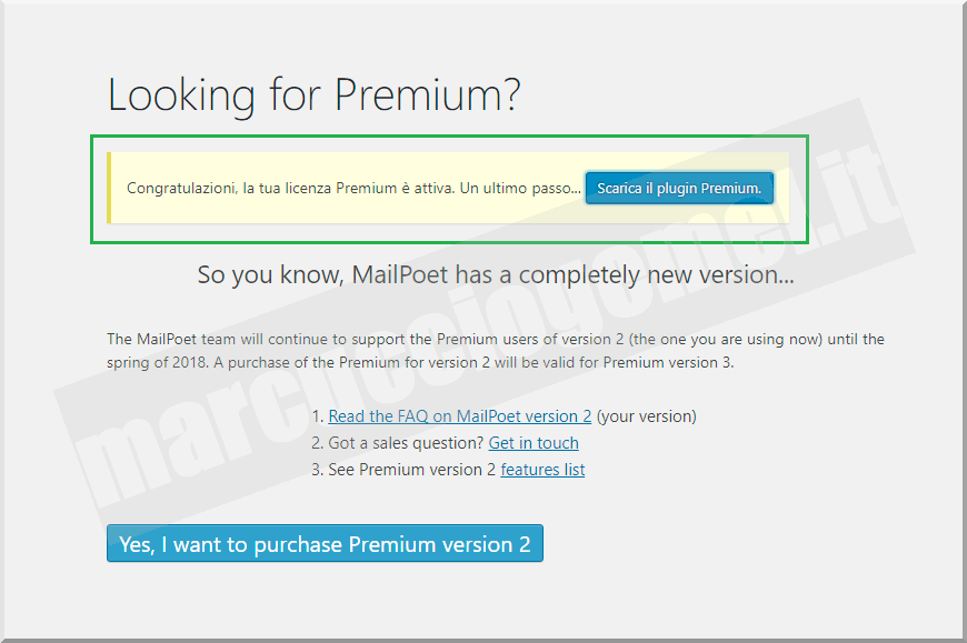 MailPoet 2 versione premium gratis. MailPoet Premium null.