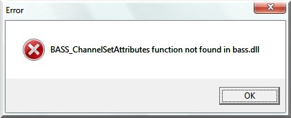 error BASS_ChannelSetAttributes function not found in bass.dll