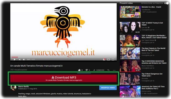 Scaricare MP3 su YouTube